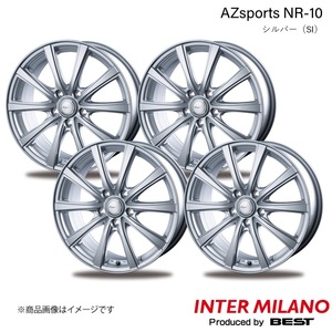 INTER MILANO/インターミラノ AZsports NR-10 リーフ ZE1 ホイール 4本【18×7.5J 5-114.3 INSET 48 シルバー】