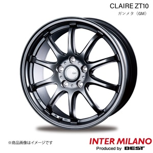 INTER MILANO/インターミラノ CLAIRE ZT10 ホイール 1本【17×7.0J 5-114.3 INSET38 ガンメタ】