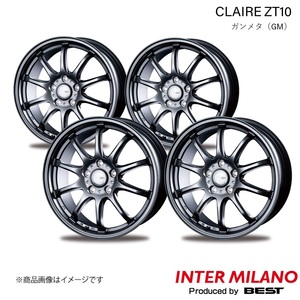 INTER MILANO/インターミラノ CLAIRE ZT10 ホイール 4本【16×6.5J 5-114.3 INSET38 ガンメタ】