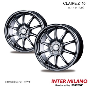 INTER MILANO/インターミラノ CLAIRE ZT10 カローラツーリング 210系 ホイール 2本【17×7.0J 5-100 INSET48 ガンメタ】