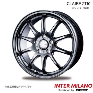 INTER MILANO/インターミラノ CLAIRE ZT10 カローラ 210系 ホイール 1本【15×6.0J 5-100 INSET43 ガンメタ】