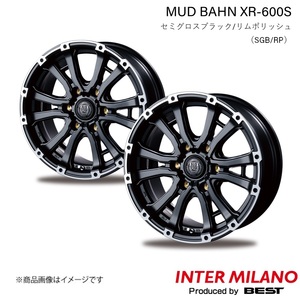INTER MILANO/インターミラノ MUD BAHN XR-600S ホイール 2本【15×6.0J 6-139.7 INSET33 セミグロスブラック/リムポリッシュ】