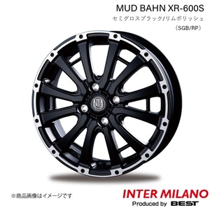 INTER MILANO/インターミラノ MUD BAHN XR-600S ホイール 1本【12×4.00B 4-100 INSET42 セミグロスブラック/リムポリッシュ】