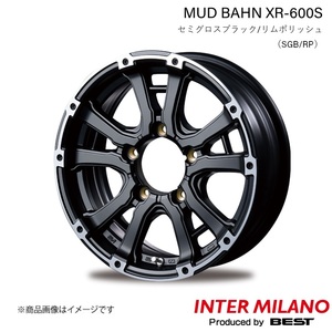 INTER MILANO/インターミラノ MUD BAHN XR-600S ホイール 1本【15×5.5J 5-139.7 INSET5 セミグロスブラック/リムポリッシュ】