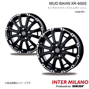 INTER MILANO/インターミラノ MUD BAHN XR-600S ホイール 2本【12×4.00B 4-100 INSET42 セミグロスブラック/リムポリッシュ】