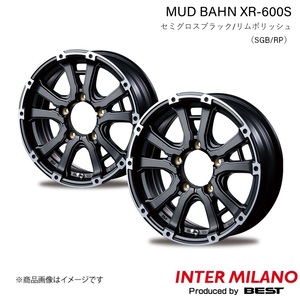 INTER MILANO/インターミラノ MUD BAHN XR-600S ホイール 2本【16×5.5J 5-139.7 INSET0 セミグロスブラック/リムポリッシュ】