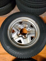 【G1219】BRIDGESTONE BLIZZAK DM-V3 175/80R16 SUZUKI ジムニー用 スチールホイール付きスタッドレスタイヤ4本セット_画像5