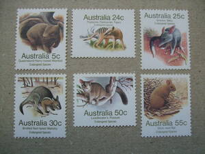 オーストラリア　１９８１年　（普通）　野生動物　６種完　未