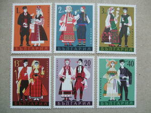 ブルガリア　１９６８年　民族衣装　６種完　未使用美品