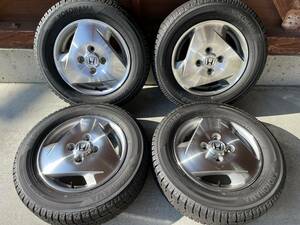 バモス純正ホイール スタッドレスタイヤセット HM1 HM2 Nvan Nバン 155/70r13