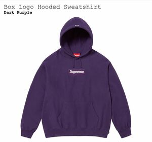 【S】Supreme Box Logo Hooded Sweatshirt Small シュプリーム パーカー Dark Purple パープル ボックスロゴ 新品未使用 国内正規品 23FW