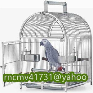 [81SHOP] stainless steel steel bird for Carry basket medium sized. parrot . is suitable tray hood cup 2 piece Stan DIN g stick 2 ps attaching with cover 