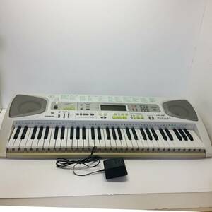 □CASIO カシオ 光ナビゲーションキーボード 鍵盤楽器 ACアダプター 電子キーボード LK-58 マイク無し 簡易動作品 