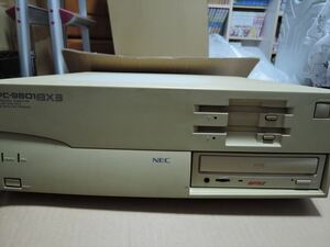NEC PC-9801BX3/U2 本体内蔵CDドライブ＆モニターNEC PC-KD1521、外付けHDD、キーボード、キーボードカバー新品PC98動作確認、分解清掃済み
