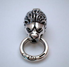 * silver 925 ring & lion head pendant new goods unused * ring & lion pendant lion ring pendant 