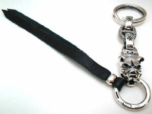 * серебряный 925bru собака кожа цепочка для ключей новый товар не использовался *brudok цепочка для ключей кольцо для ключей 