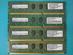 動作確認 IODATA製 DDR3-1333(9) 2GB×4枚組=8GB A4440041212