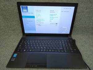 東芝 dynabook Satellite B654M i5-4310M Bios確認 ジャンク バッテリー欠損 6691H