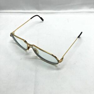 Cartier カルティエ トリニティ 眼鏡 メタルフレーム 度付きレンズ付き 59□12 135 S刻印ゴールド キズ・汚れ有 ツルのガタつき無 KH 50SO