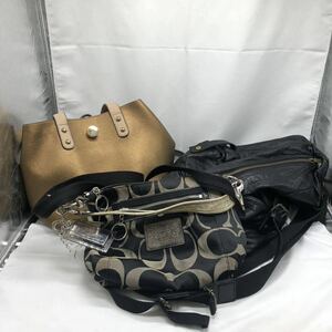 バッグおまとめ 3点 COACH 1点　ブランド詳細不明のバッグ2点　中古　YS KHU6 PEVC AZ9A