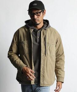 The DUFFER of ST.GEORGE ECO FRIENDLY DYEING PUFFER SH BZ：サステナブル エコ ニュアンスカラー 中綿シャツブルゾン　M