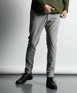 The DUFFER of ST.GEORGE 2WAY STRETCH TROUSERS：360°伸縮 ハイテンションストレッチ スキニーパンツM灰