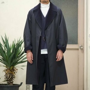 【美品】16AW comoli タイロッケンコート ネイビー サイズ1 定価105840円 コモリ auralee graphpaper yoke heugn blurhms marka polyploid