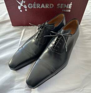 新品 GERARD SENE ジェラールセネ ストレートチップシューズ 革靴 サイズ7 25.5cm ドレスシューズ ブラック ネイビー 結婚式 コルテ