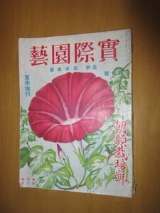 實際園藝 　昭和3年7月号　夏季増刊　　第五巻第二号　朝顔栽培編　　主幹　石井勇義　賜台覧　128頁　　A4判