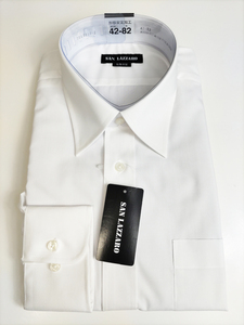 形態安定シャツ 白無地 LLサイズ 42-82 レギュラーカラー 長袖 ビジネス 冠婚葬祭 リクルート 新品 カッターシャツ 7SL011A-2