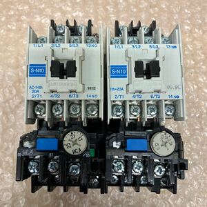 三菱　MITSUBISHI　S-N10　電磁接触器　MAGNETIC CONTACTOR　TH-N12　サーマル　2個まとめ売り　U-473