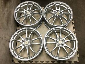 程度良【17×7J インセット+53 PCD100 5H】ECOFORME軽量鋳造アルミホイール 4本 約7.2kg 50/30プリウス,インプレッサスポーツなど