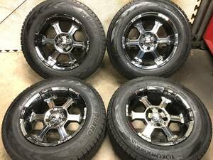 【215/70R16】ヨコハマG075 スタッドレスタイヤ【16×8J+0 PCD114.3 5H】MKWアルミホイール 4本 カスタムしたデリカD5