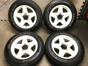 【ジムニー】溝有20年製175/80R16 NANKANG ホワイトレタータイヤ16×5.5JJ＋20 PCD139.7 5H アルミホイール 4本　軽ジムニー