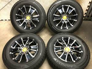 【200系ハイエース】溝有215/65R16ヨコハマ スタッドレスタイヤ 16×7J+37 PCD139.7 6H wedsアルミホイール ４本