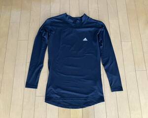 □ adidas（アディダス）climalite ハイネックトレーニングTシャツ　M　ブラック □