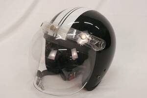 radic ジェットヘルメット サイズL/XL 黒×白　ラディック　QVQ-17