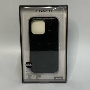 COACH コーチ スマホケース レザー iPhone13 Pro ブラック CIPH-104 未使用