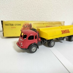 CIJ TRACTEUR CITERNE SHELL TRACTEUR ROUTIER RENAUTL ミニカー 箱付 昭和 当時物 トラクター