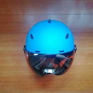 新品未使用 バイザー ヘルメット サイズ M（55cm～58cm）カラー マットブルー スノーボードヘルメット スキーヘルメット ゴーグル 