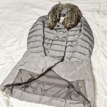 【美品】1円〜 MONCLER モンクレール ダウンコート ロングコート ジョハファー JOHA FUR リアルファー グレージュ サイズ0 _画像1