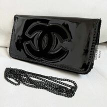 新品 シャネル CHANEL ノベルティ ショルダーポーチ チェーン クラッチ ブラック ロゴ_画像2