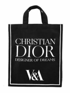 新品 DIOR ディオール ノベルティ 送料無料 キャンバス V&A バッグ ブランド エコバッグ ブラック ロゴ 美術館限定 トート