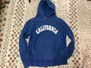 名作champion×ARKnets / チャンピオン×アークネッツ 別注 70s Reverse Weave Pullover CALIFORNIA ヴィンテージ加工紺　Mサイズ