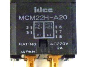 プッシュスイッチ：Idec　MCM22H-A20B G　4個組　新品未使用品