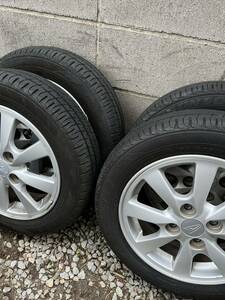 【即決送料無料】中古タイヤ4本セット 155/65R14 DUNLOP ENASAVE L175S ムーヴ　山有り