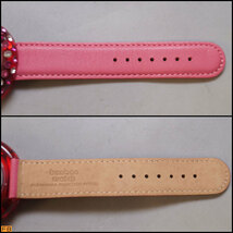 yh03-BONBONWATCH ボンボンウォッチ 腕時計 ピンク ラインストーン クォーツ カレンダー 3針 ファッションウォッチ レディース_画像6