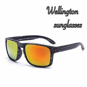 サングラス ウェリントン　メガネ　木目　伊達メガネ　UV400　紫外線カット　日焼け対策　男女兼用 目の保護メンズ　レディース 