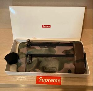 1円スタート 新品 19ss Supreme Leather Waist Shoulder Pouch Camo シュプリーム レザー ウエストバッグ ショルダーポーチ