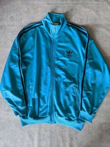 希少カラー 90s adidas ヴィンテージ ファイヤーバード ジャージ L XLターコイズ ヴィンテージ トラックジャケット 80s ATP 水色アーカイブ